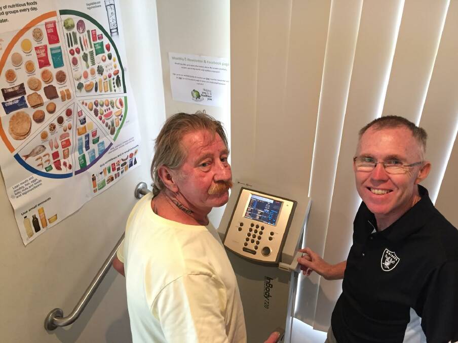 Weight monitored: Trevor Brauer now carefully monitors his weight with the help of Healthier You dietician and nutritionist Peter Clark.