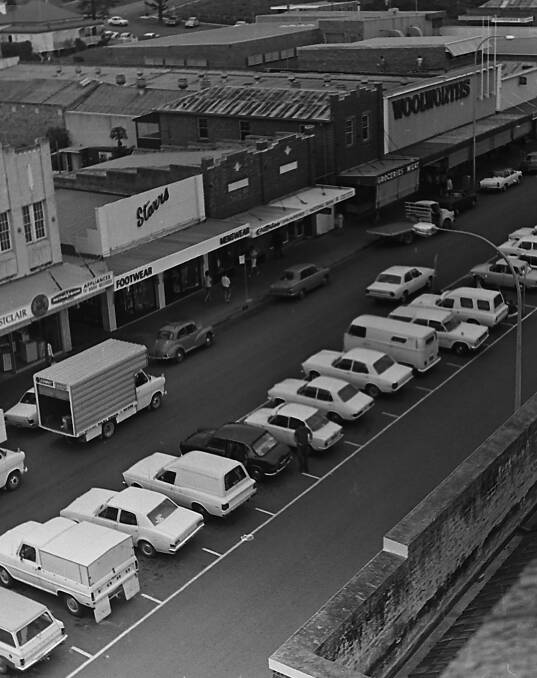 WAY WE WERE: A bird’s eye view of Horton Street, c1971. A proposed laneway to run behind shops was the subject of great discussion in October 1966.