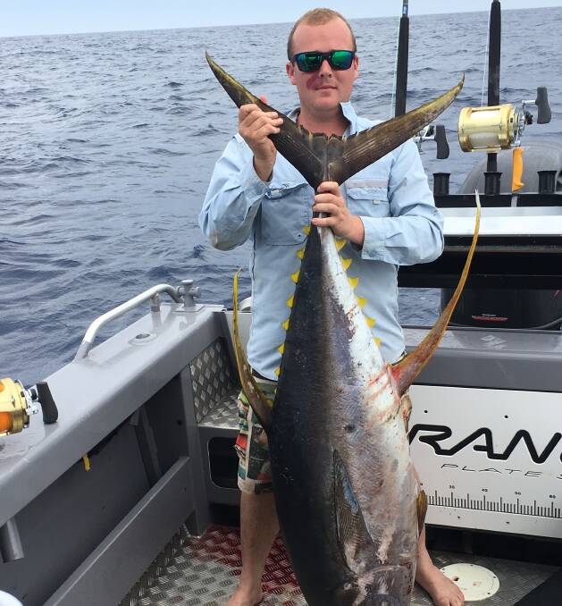 YOU BEAUTY: Our Berkley photograph of the week is of Mitch Lowe, who recently scored this sensational 59kg yellowfin tuna wide off Port Macquarie.