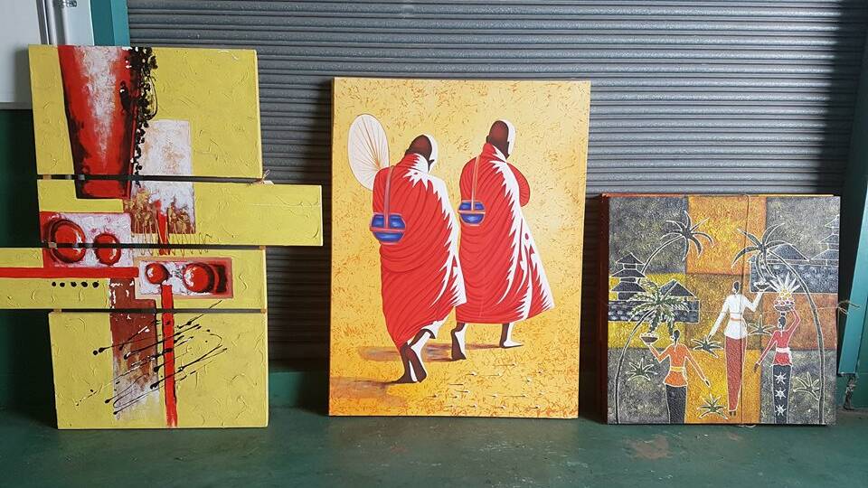 Owner sought: The artworks found at Settlement City.