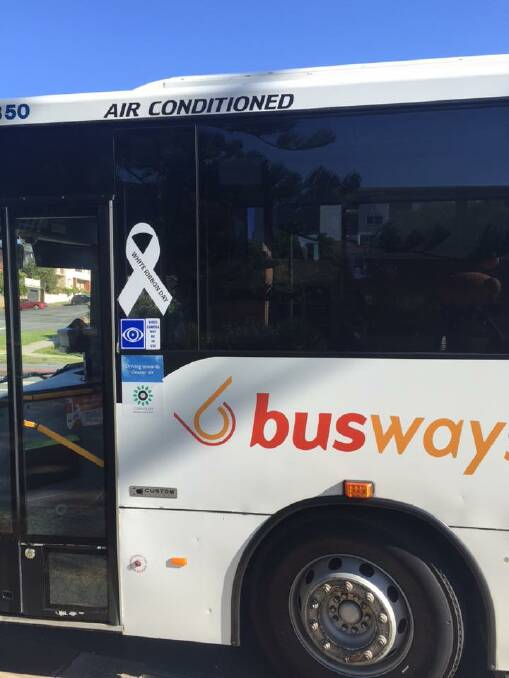 The Hastings Busways fleet have been badged with the White Ribbon logo.