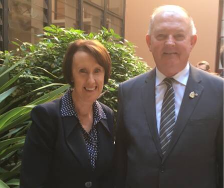 Member for Port Macquarie Leslie Williams with State President RSL Mr Rod White AM RFD.