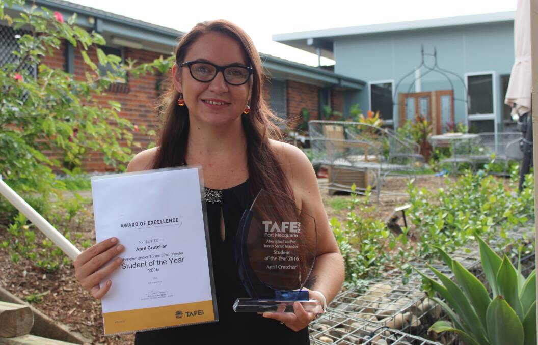 Port Macquarie TAFE Aboriginal or Torres Strait Islander Student of the Year 2016, April Crutcher.