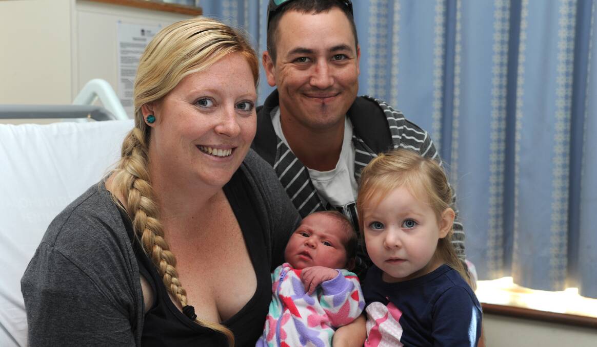 A daughter Frankie May has been born to Karina Johnson and Samuel Clark of Port Macquarie. She weighed 4.3kgs and is a little sister for Willow Jane Clark. Grandparents are Tony Johnson and Leanne Johnson of Port Macquarie. Great grandparents are Sandra and Brian Holdom of Karuah, Rhelma and Keith Johnson of Port Macquarie.