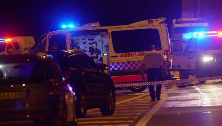 Police at the scene of a fatal shooting near Coffs Harbour in northern NSW.  Photo: Frank Redward, courtesy SMH.