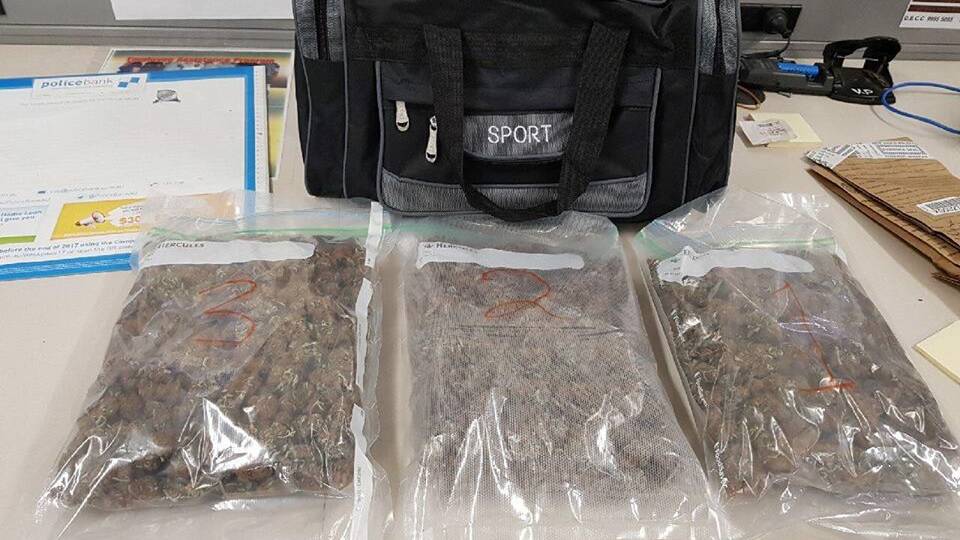 A man was arrested after cannabis was found in a car on the Pacific Highway near Johns River.