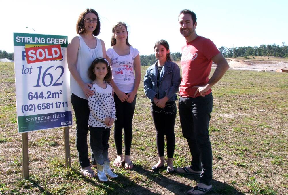 Ben and Hana Smith are finalising their new home plans with a local builder and hope to start construction shortly.