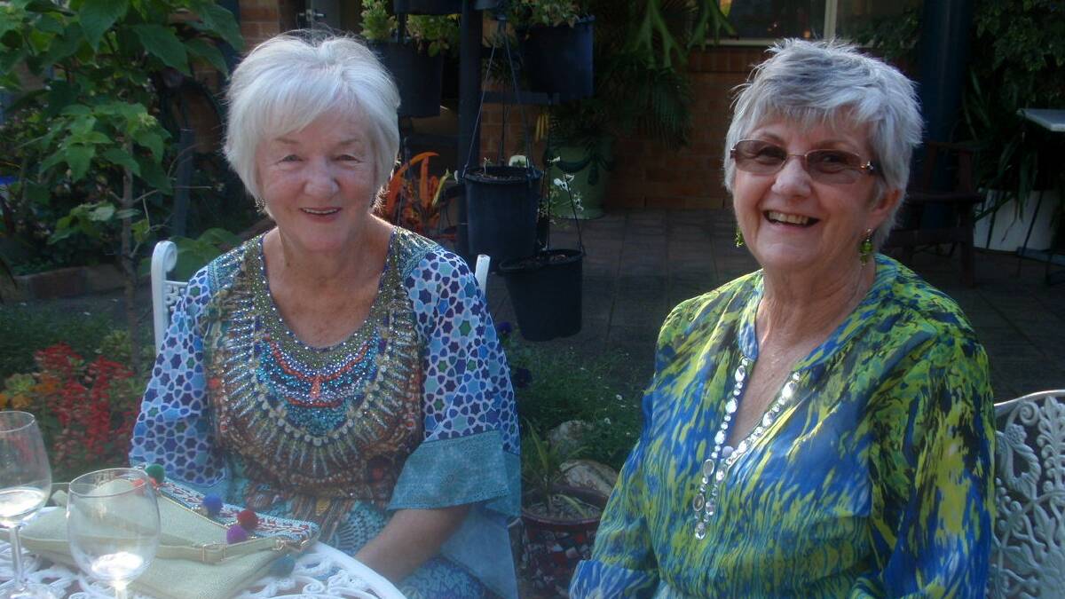  Lorraine Robins and Delwyn Hatton – caught up with each other in the garden