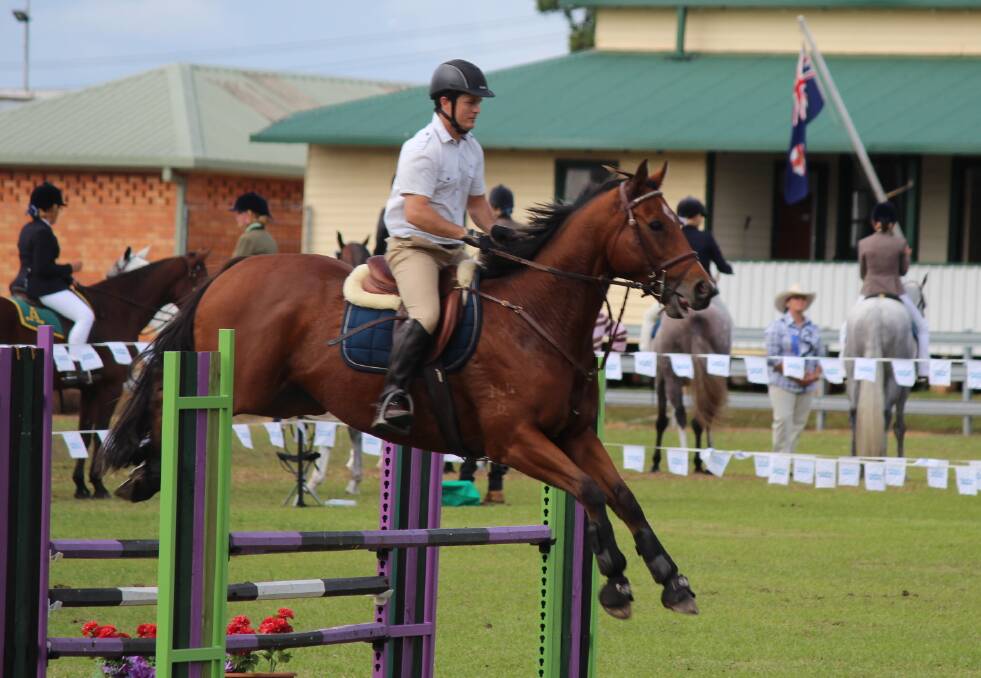 Doug McCarthy in the showjumping arena.