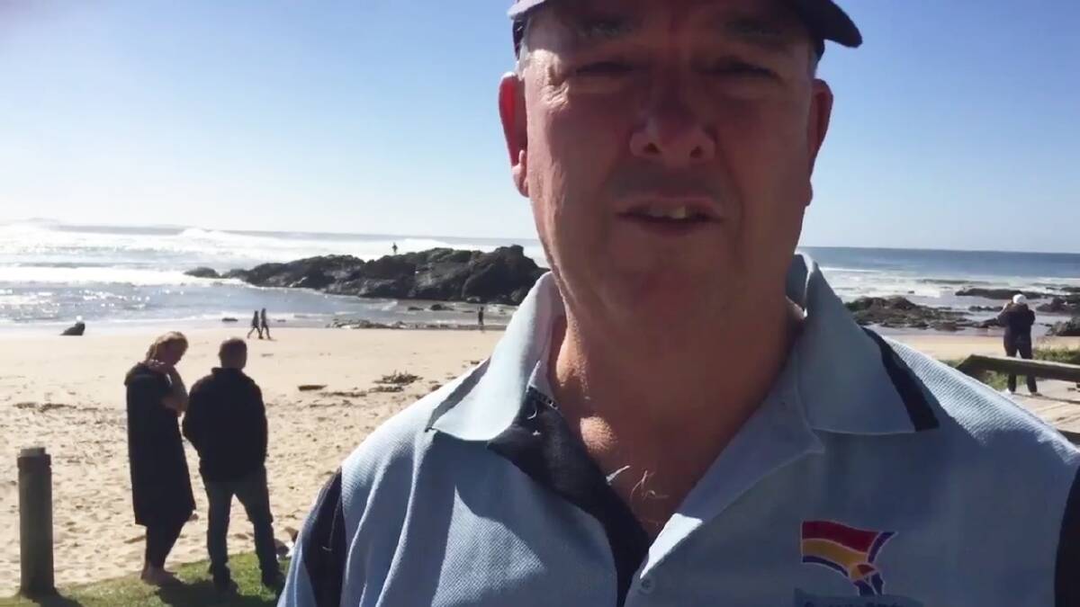 Stay out: Paul Rayner, director of Life Saving Mid North Coast branch, warns surfers of powerful conditions this weekend.