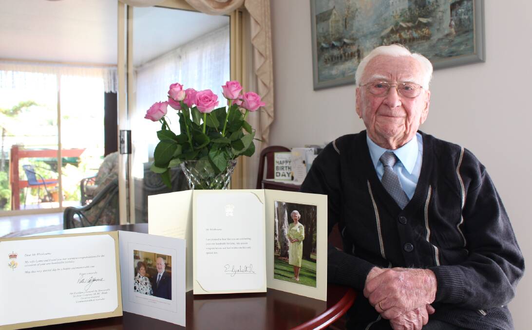 Centenarian: Jim Whitbourne celebrates his 100th birthday on August 29.
