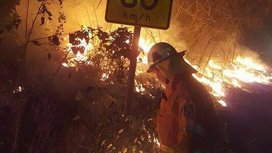 Bridie Jayne on scene at the Big Hill Trail blaze as a part of the Lake Cathie RFS unit.