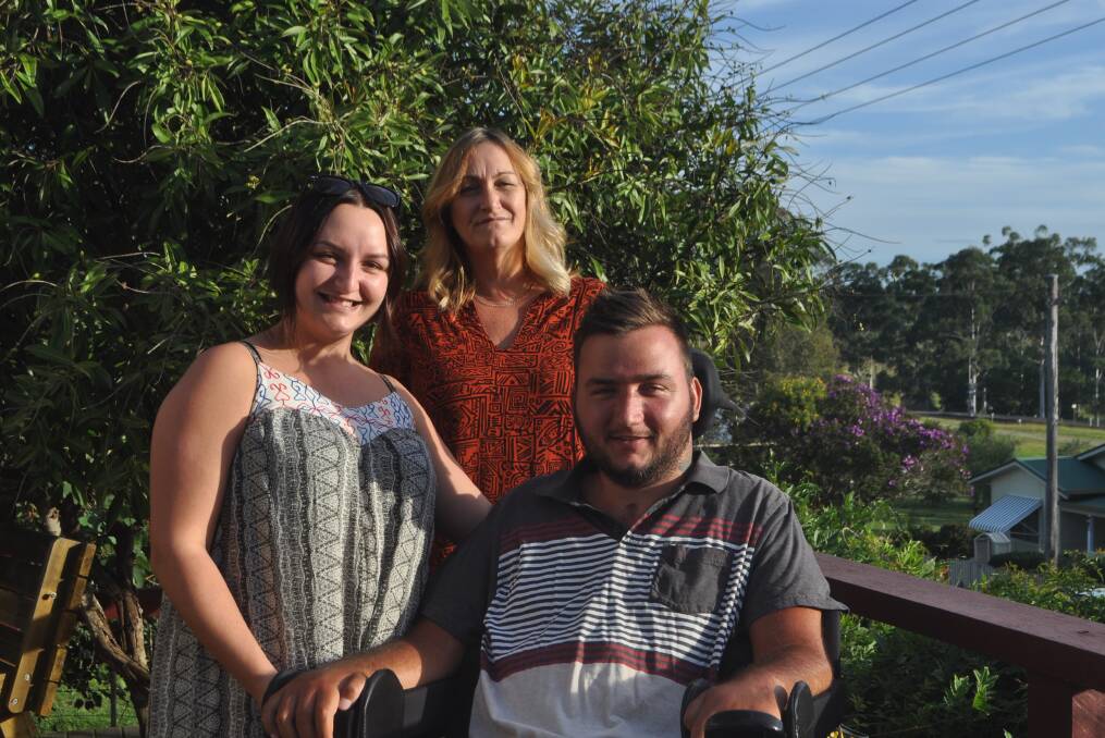 MAKING A DIFFERENCE TO YOUNG LIVES: Eungai Rail's Dylan Welch with his mother Gai and sister Shayna