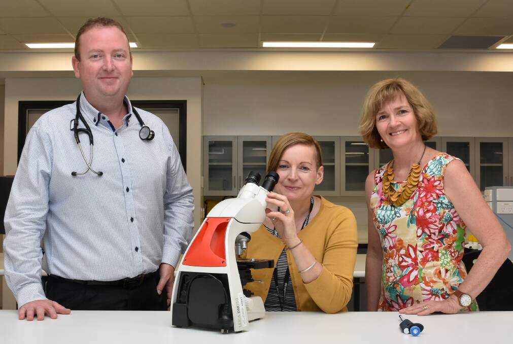 Experienced staff: PhD scientists Dr Matthew Clemson and Dr Linda Ferrington, and Phase One coordinator Sue Carroll are excited about the future.