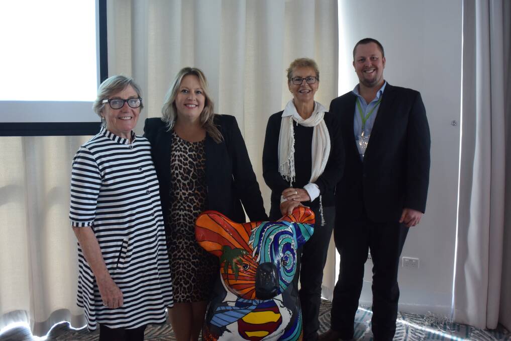 Discussions: Conference convener Margret Meagher, mayor Peta Pinson, Port Macquarie Koala Hospital clinical director Cheyne Flanagan and Taronga manager conservation, health and welfare Nick Boyle promote koala conservation.