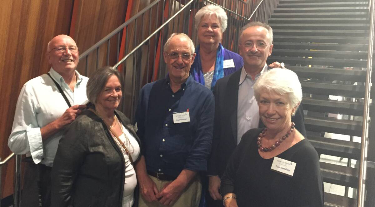 Campaigning for change: Andrew Denton (second from right) with Bruce Gibbs, Cheryl Kelly, Paul Newman, Annie Quadroy and Alana Hamilton.