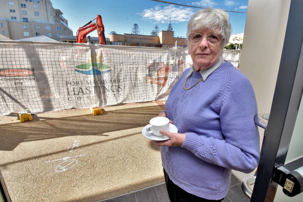 Impacted: Margaret Oswald encourages people to support the CWA tea rooms during the Town Square redevelopment. Photo: Matt Attard