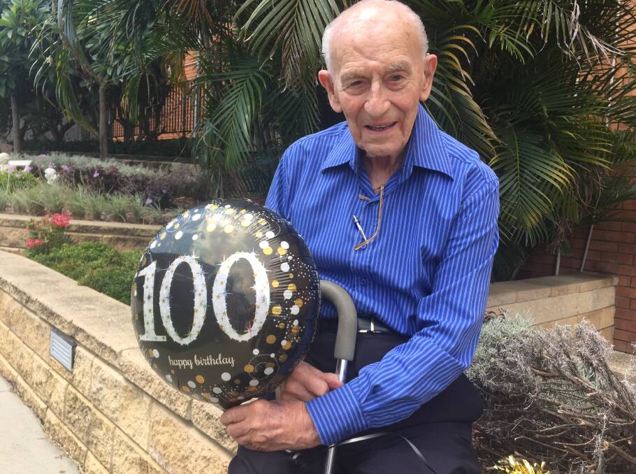 Birthday milestone: Port Macquarie's Ron Walesby celebrates his 100th birthday.