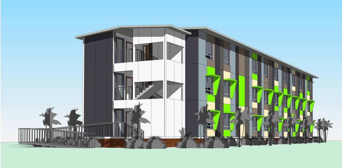 Welcome addition: A three-storey building concept design as part of the student accommodation project. Image: Intelligent Building Systems International