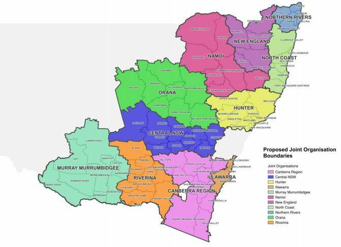 Feedback sought: The proposed map of joint organisation boundaries.