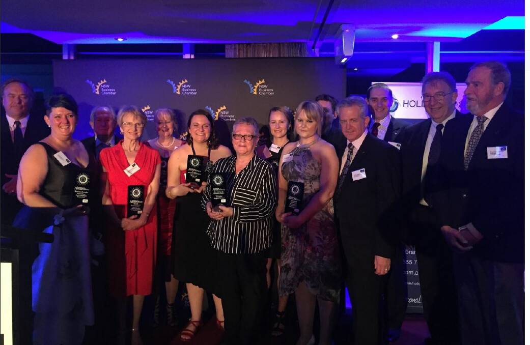 Well done: The winners of the Mid North Coast NSW Business Chamber Regional Business Awards celebrate their success.