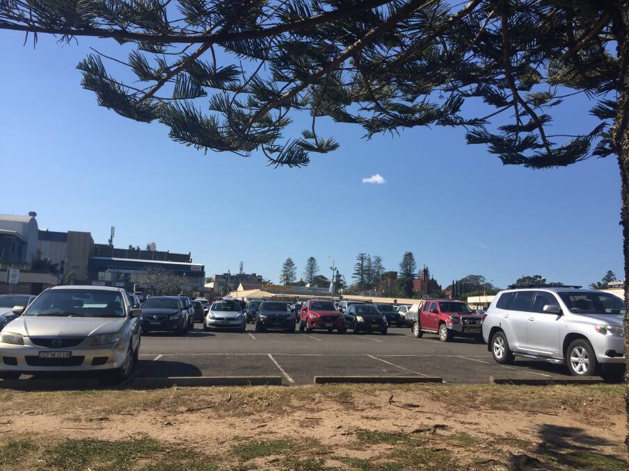 The Plaza car park site fronts Kooloonbung Creek.