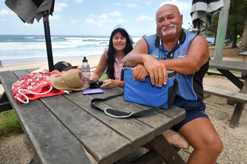 Top spot: Jenny Stevenson and George Kirkwood regularly visit Flynns Beach. Photo: Ivan Sajko