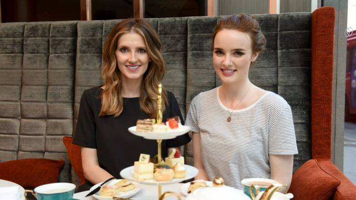 Kate Waterhouse (left) with Anna O'Byrne, who says playing Eliza Doolittle in <i>My Fair Lady</i> is "really, really challenging". Photo: Steven Siewert