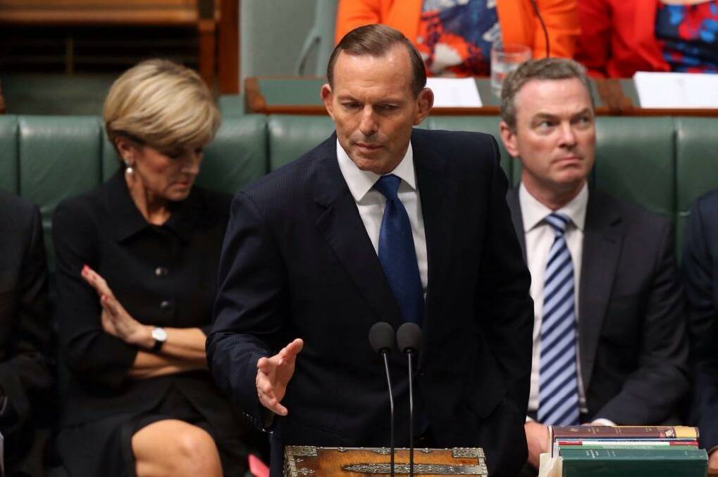 Prime Minister Tony Abbott during question time on Tuesday. Photo: Andrew Meares