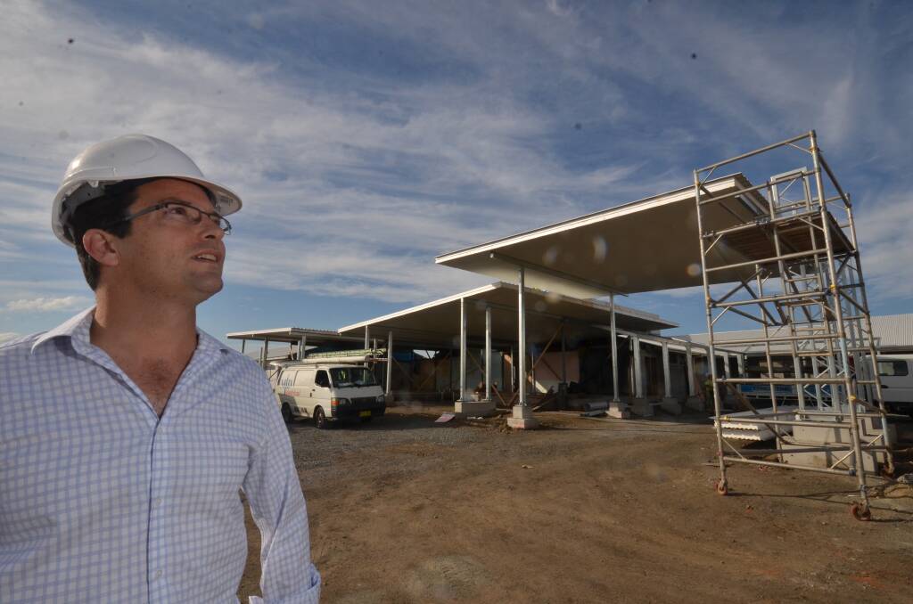 Healthy approach: Dr Warwick Yonge inspects progress on the Port Macquarie GP Super Clinic.