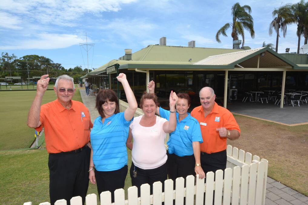 Raring to go: The new Hibbard Sports Club team has been excitedly counting down to Wednesday's historic hand-over, including (from left) Bill Wheeler, Karen Binstadt, Teresa Carney, Lee-Anne Pitman and Terry Merchant.