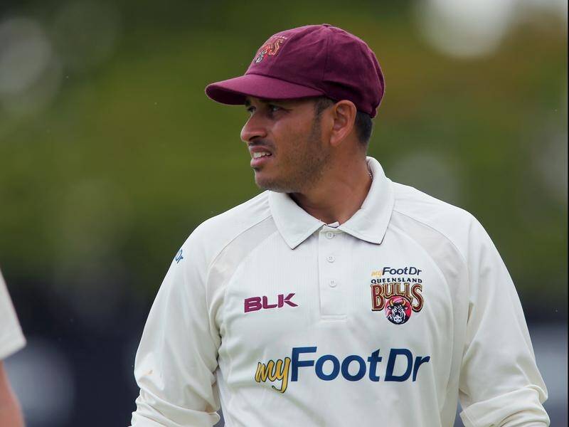 Queensland's Usman Khawaja is out of the Bulls' next Sheffield Shield match with a thumb injury.