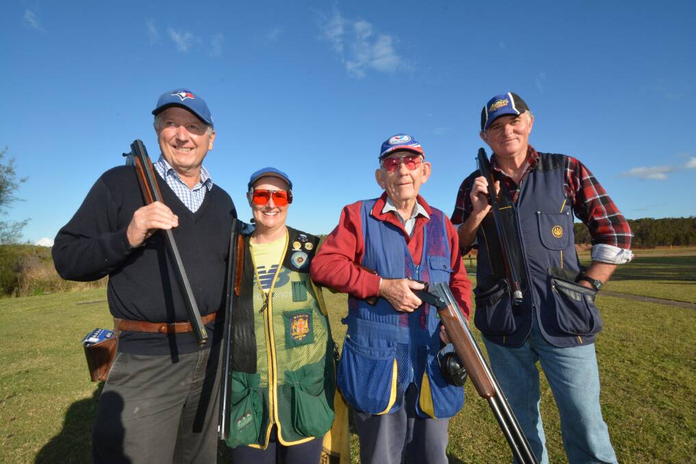Aiming up: Arthur Minter, Lesley Langer, Colin Crighton and Stuart Cameron are set to shoot this weekend.