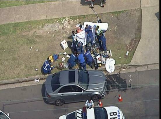 The scene at the Greenacre shooting in 2012. Photo: Channel Nine