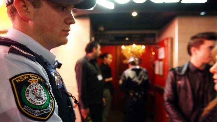 A police blitz in Sydney targeting alcohol-fueled behaviour. Photo: Steve Lunam 