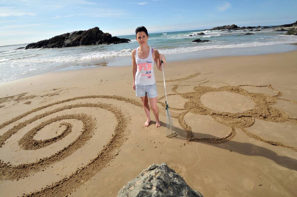 Blank canvas: Chloe Dickey's eye-catching sand etchings are attracting an avalanche of fans.