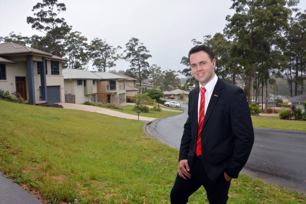 Investors' paradise: LJ Hooker Port Macquarie property sales consultant Brendan Stead says houses on the market at Innes Lake are popular with investors as the Charles Sturt University campus develops.