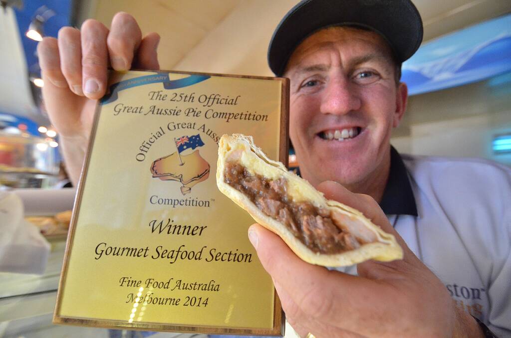 Best in show: Wayne Morrison is all smiles after the team from Bel's Bakery were honoured with medals and praise at last week's 25th Official Great Aussie Pie Competition.