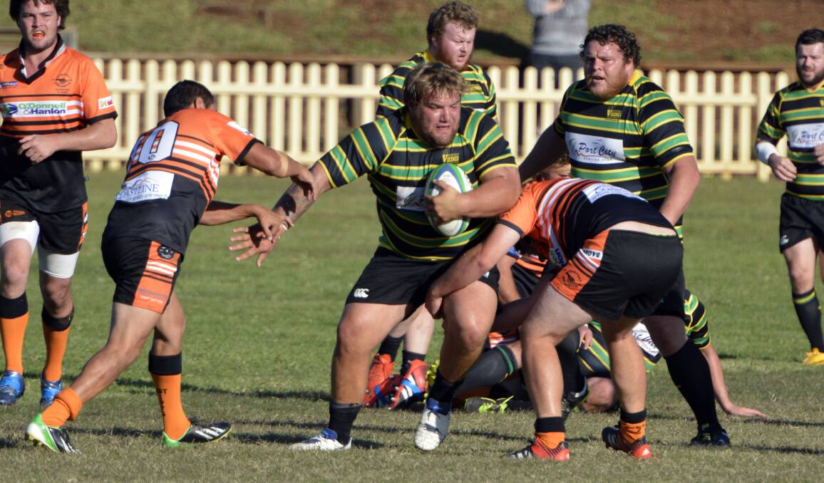 Double: Jeremy Segol scored two tries for the Hastings Valley Vikings on Saturday in their big win over Kempsey Cannonballs at Oxley Oval. Pic: PETER GLEESON