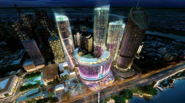 An artist's impression of the Echo casino proposed for Brisbane. Photo: Supplied