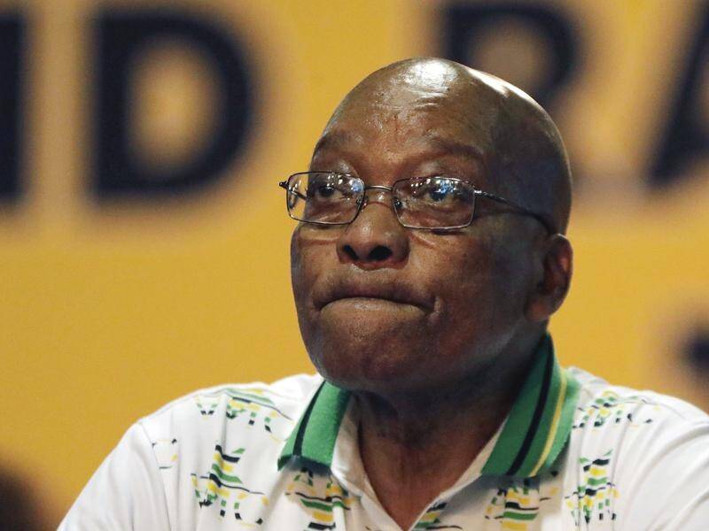 Ex-South African president Jacob Zuma (file) has been hit with corruption charges over an arms deal.