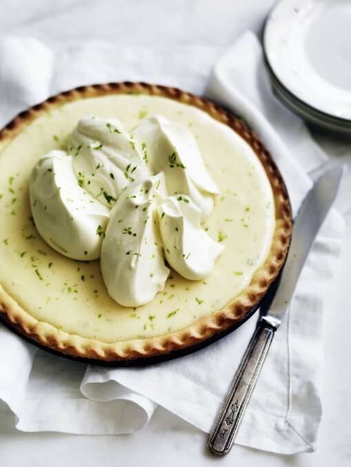 Tart and tasty ... Neil Perry's key lime pie <a href="http://www.goodfood.com.au/good-food/cook/recipe/key-lime-pie-20120508-29tzc.html"><b>(recipe here).</b></a> Photo: William Meppem