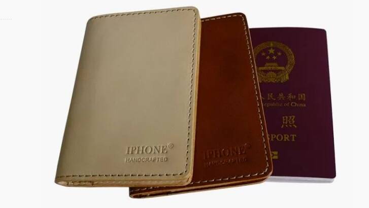 The name iPhone has cachet in China, even if it's on a passport case. Photo: iphone.vc/The New York Times