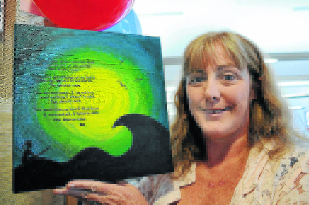 Art with a message: Artist Wendy Beck combines her poetry with her art for relaxation and "a bit of fun".