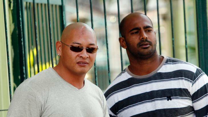 Andrew Chan, left, and Myuran Sukumaran, right, during the Indonesian independence day celebrations in 2011. Photo: Anta Kesuma