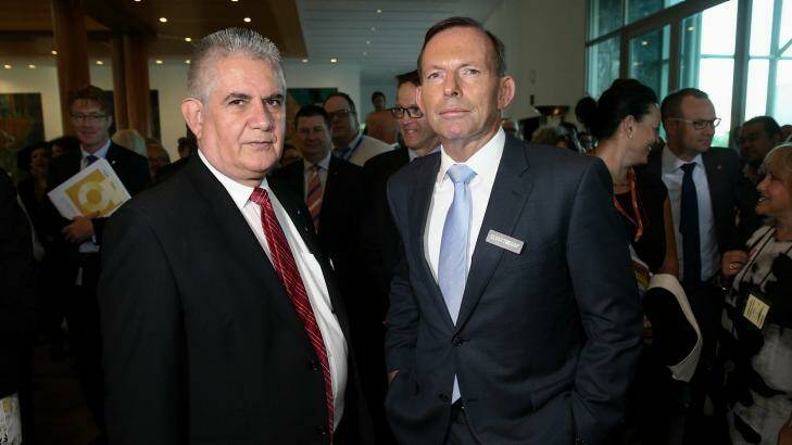 Liberal MP Ken Wyatt, left, pictured with Mr Abbott, said both the Prime Minister and Mr Shorten were genuine throughout the summit. Photo: Alex Ellinghausen
