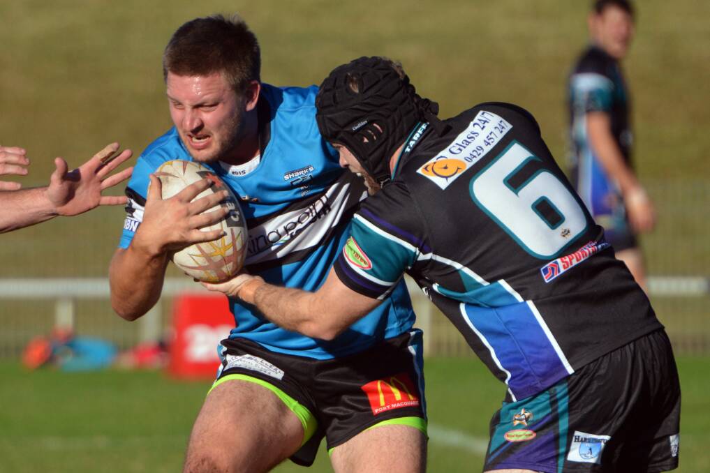Crossed the stripe: Kurt Molony scored a try for the Sharks on Saturday.