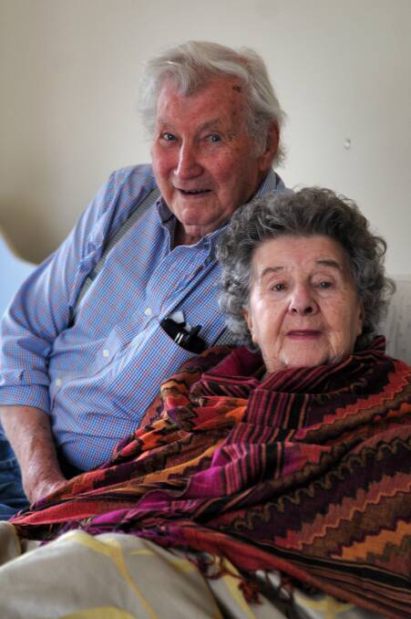 Still very much in love: Dennis and Irene Turner who are now in an aged care home and not long ago celebrated their 70th wedding anniversary.
