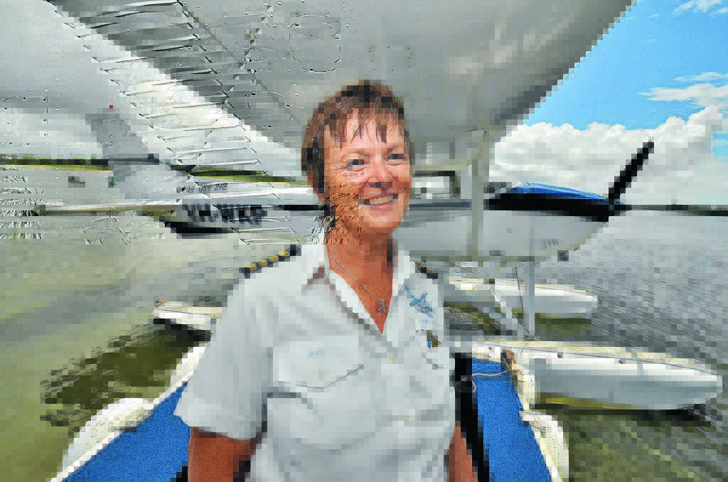 High hopes: Judy Hodge will fly the flight relay baton from Camden Haven Airfield in her Cessna 182 floatplane to Port Macquarie.