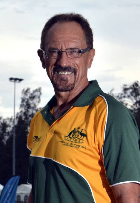 At the helm: Peter Vincent was the coach of the men's 40s Australian team.